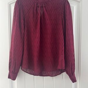 Free People Red Boxy Blouse